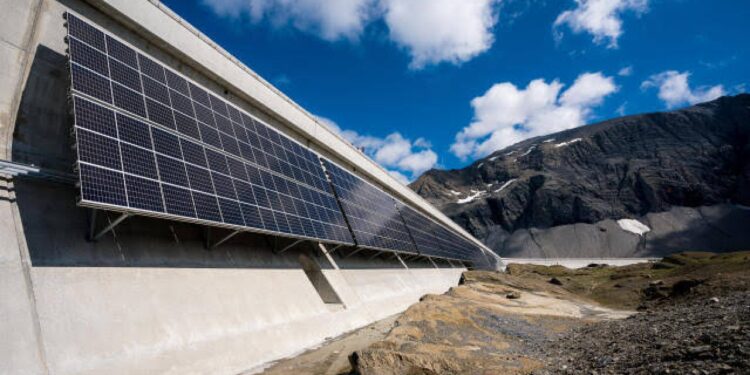A canton in Switzerland glass solar panels
