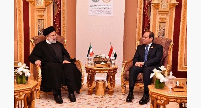 Abdel Fattah Al-Sisi and the Iranian Ibrahim Raisi