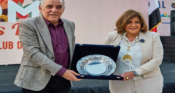 المهندس عبدالله غراب، رئيس مجلس إدارة النادي ونور الزيني، رئيس قطاع الاتصال المؤسسي والمسئولية المُجتمعية ببنك قناة السويس